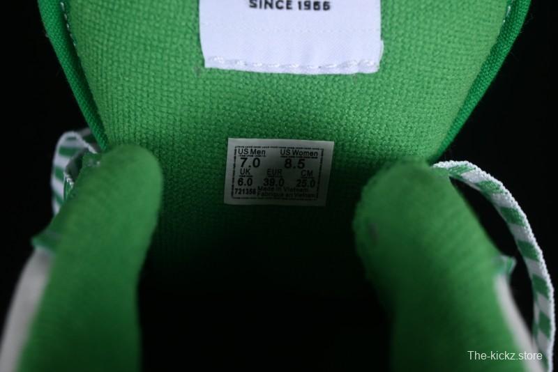 Vans Classics Knu Skool White Green Chunky Tongue Retro Sneakers - VN0009QCV0N