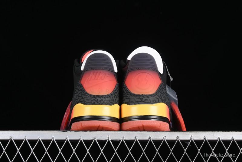 Nike Air Jordan 3 Retro "Rio" Collaboration Sneakers with Gradient Heel and J Balvin Logo - FN0344-001