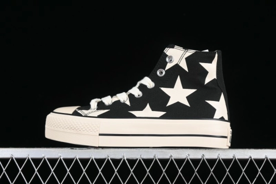 Converse All Star Lift High Top Platform Sneakers with Star Print - A09903C
