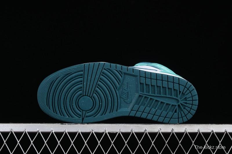 Nike Air Jordan 1 Mid "Bleached Turquoise" Casual Sneakers - DZ3745-300