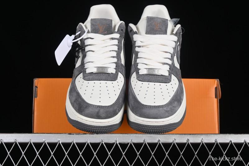 Nike Air Force 1 '07 Low LV Collaboration - Beige Grey Pigskin Casual Sneakers - HD1968-011