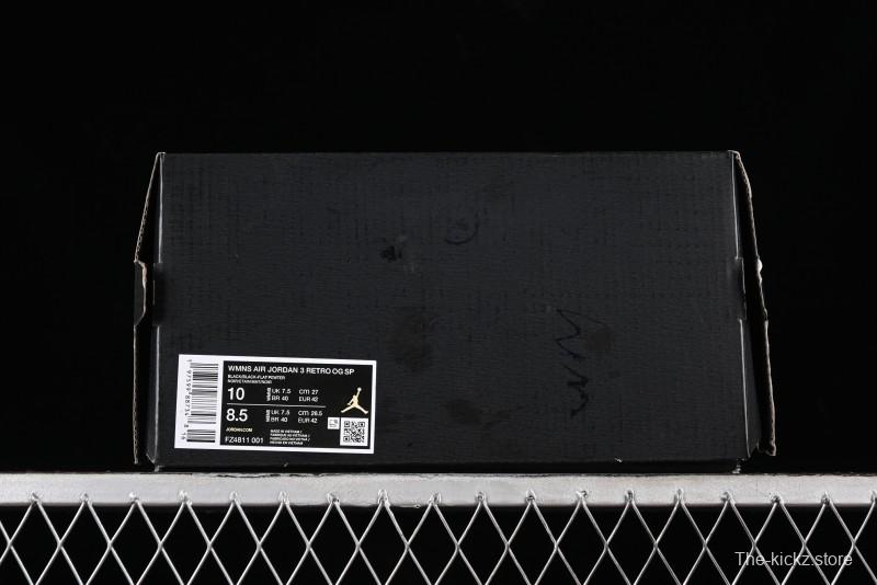 Nike A Ma Maniere x Air Jordan 3 Retro Black Sneakers - FZ4811-001