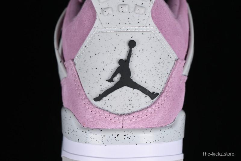 Nike Air Jordan 4 Retro Sneakers in Orchid Pink with Cement Grey Accents - AQ9129-501