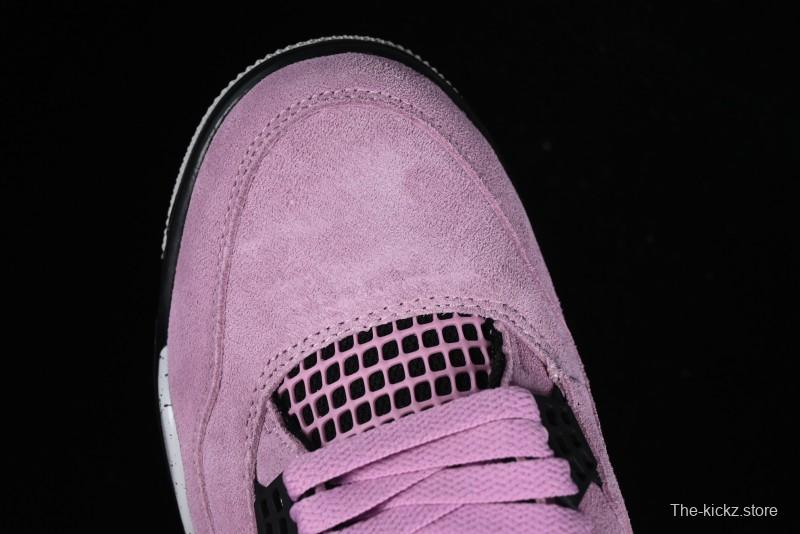 Nike Air Jordan 4 Retro Sneakers in Orchid Pink with Cement Grey Accents - AQ9129-501