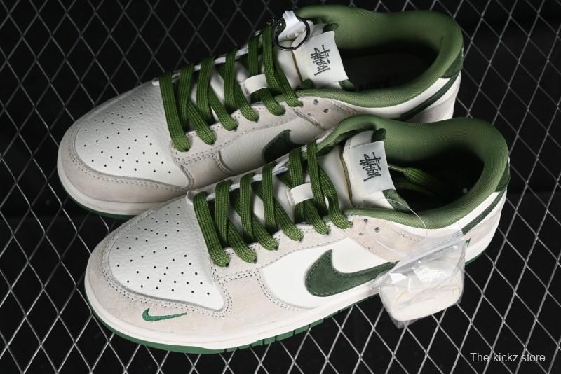 Stussy x Nike SB Dunk Low Anniversary Premium Custom Sneakers - DQ1098-340