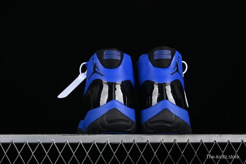 Nike Air Jordan 11 Retro High Top Basketball Shoes in Black and Blue - CT8012-400