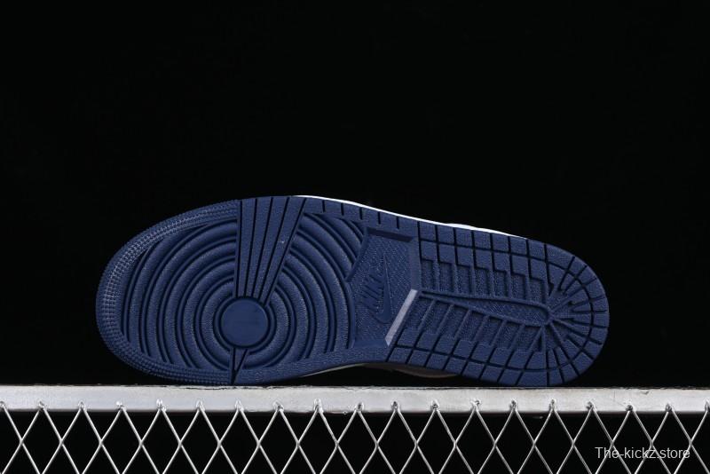 Nike Air Jordan 1 Low AJ1 White Blue Grey Low Top Lifestyle Basketball Shoes - 553558-141