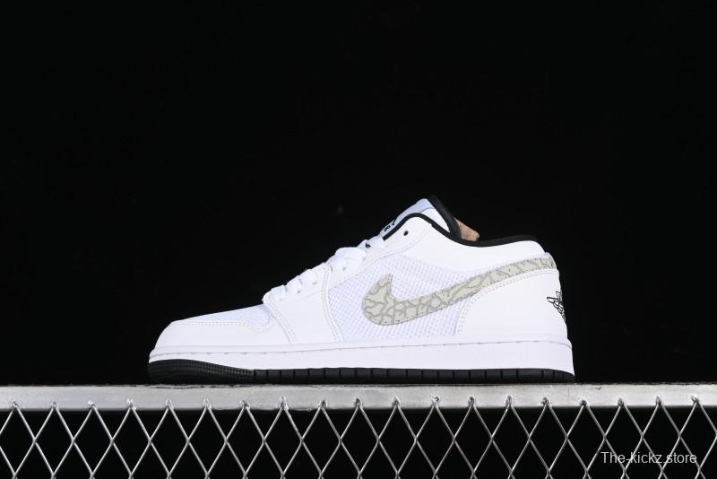 Nike Air Jordan 1 Low AJ1 White Mesh Retro Basketball Shoes - 338145-110