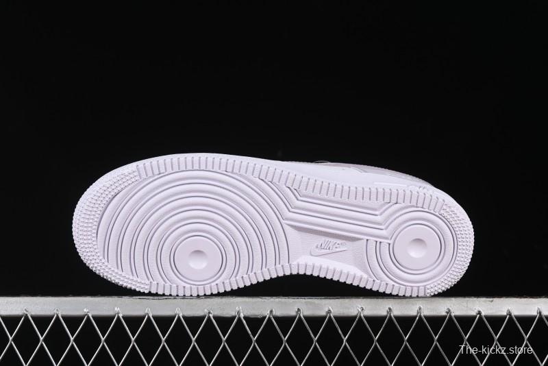 Nike Air Force 1 '07 Low Casual Sneakers with Anime-Inspired Light Gray Purple Spray Paint Design - DY8899-004
