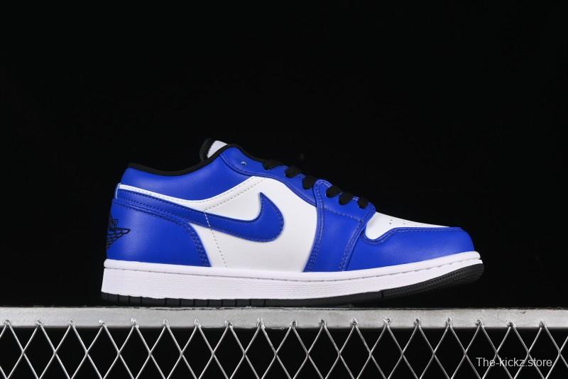 Nike Air Jordan 1 Low Retro Basketball Shoes White Blue - 553558-124