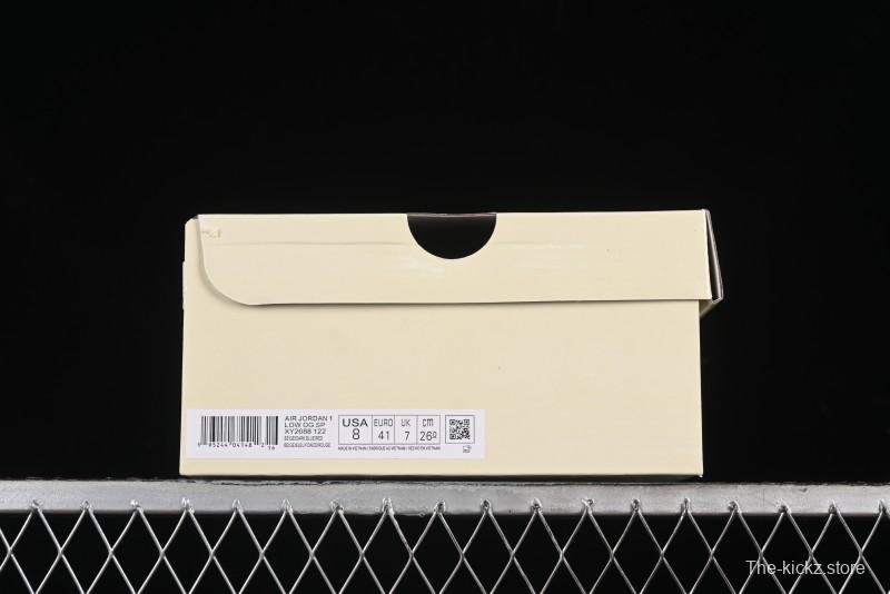 Nike Travis Scott x Fragment Design x Air Jordan 1 Low OG SP AJ1 Supreme Collaboration - Deep Blue Red Culture Casual Sneakers - XY2688-122