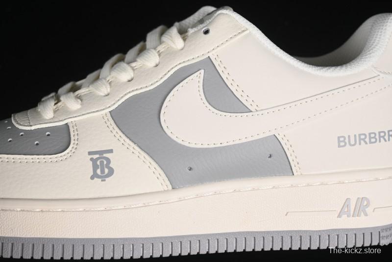 Nike Air Force 1 '07 Low Burberry Collaboration - Beige Grey Low-Top Casual Sneakers - BB8588-225