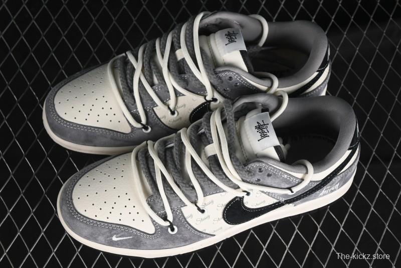 Nike SB Dunk Low Stussy Anniversary Edition Customized Low-Top Casual Sneakers - SJ2068-305