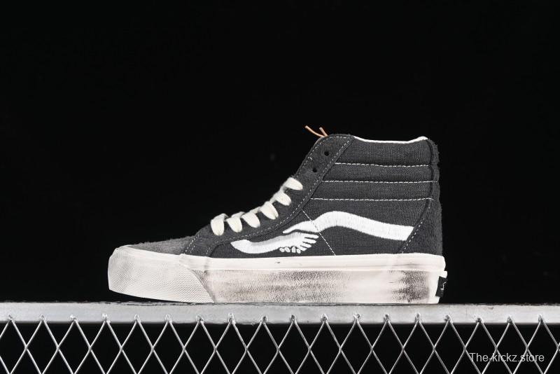 Vans Notre Premium Sk8-Hi High-Top Skate Shoes with Striped Design and Washed Effect - VN000CR0RVN