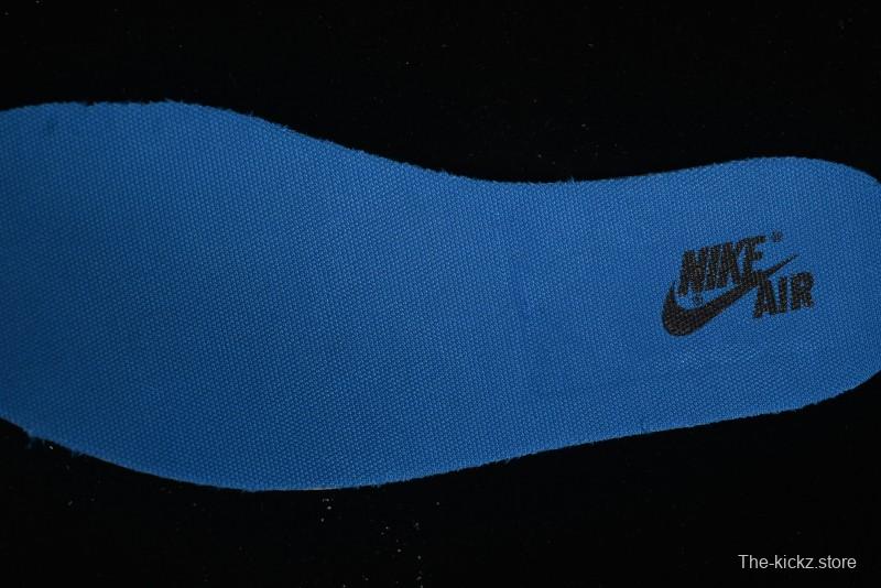 Nike Travis Scott x Fragment Design x Air Jordan 1 Low OG SP AJ1 Bape Collaboration - Crocodile Leather Black White Blue Low Top Casual Sneakers - XZ2828-001