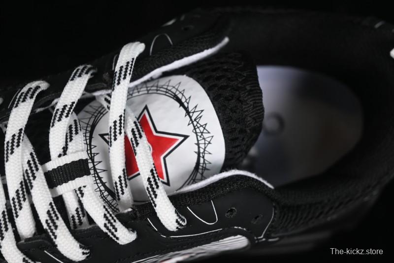 Dior Chrono Round Toe Lace-Up Lifestyle Casual Running Sneakers - 6865 WHITE BLACK