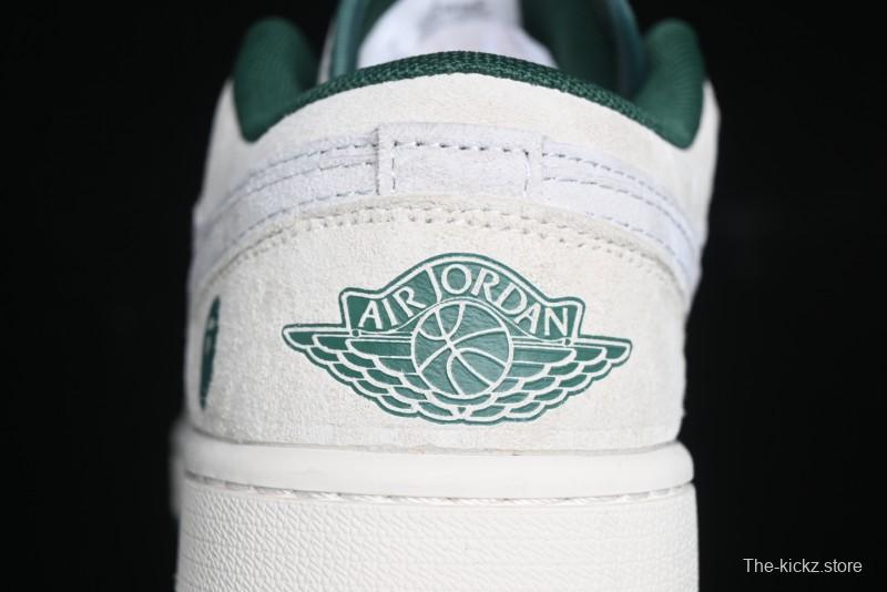Nike Air Jordan 1 Low AJ1 Bape Collaboration - Full Pig Eight Green Grey Retro Basketball Shoes - DM9188-009