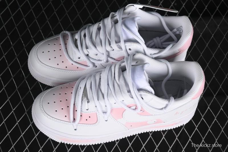 Nike Air Force 1 '07 Low Custom Spray Cherry Blossom Story Low-Top Casual Sneakers - ZH0316-052