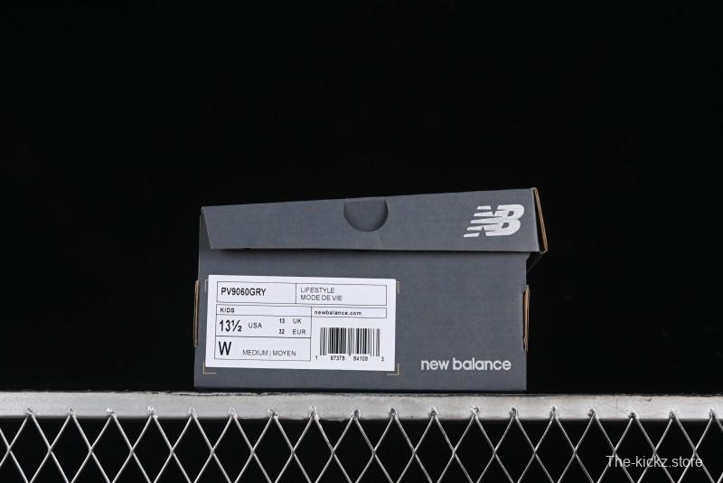 New Balance 9060 Series Hook and Loop Kids Sneakers - PV9060GRY