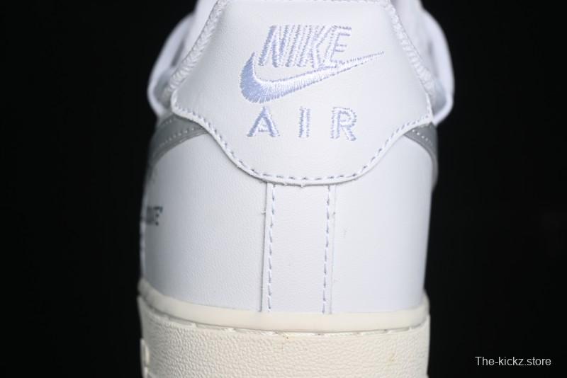 Nike Air Force 1 '07 Low Silver Hook Off-White Style Casual Sneakers - ZH0316-049