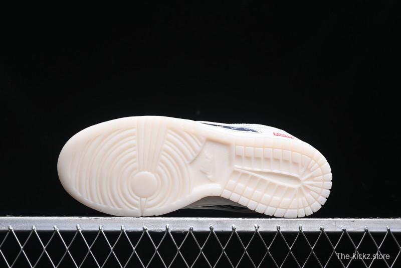 Nike SB Dunk Low Supreme Collaboration - White Blue with Crystal Outsole Anniversary High-End Custom Low-Top Casual Skate Shoes - XS1086-002