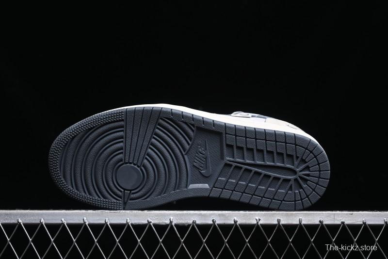 Nike Air Jordan 1 Low AJ1 Bape Collaboration - Custom High-End Retro Basketball Shoes with Light Grey Check - DM9188-008