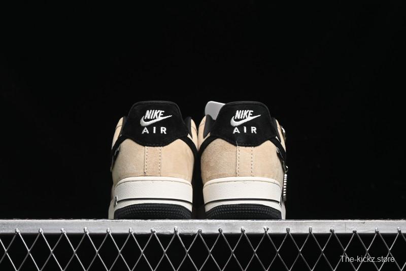 Nike Air Force 1 '07 Low The North Face x Stussy Collaboration - Black Brown Coffee Casual Sneakers - KK1988-018
