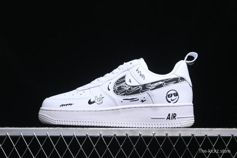 Nike Air Force 1 '07 Low "Smiley Face" Casual Sneakers - FB8971-020