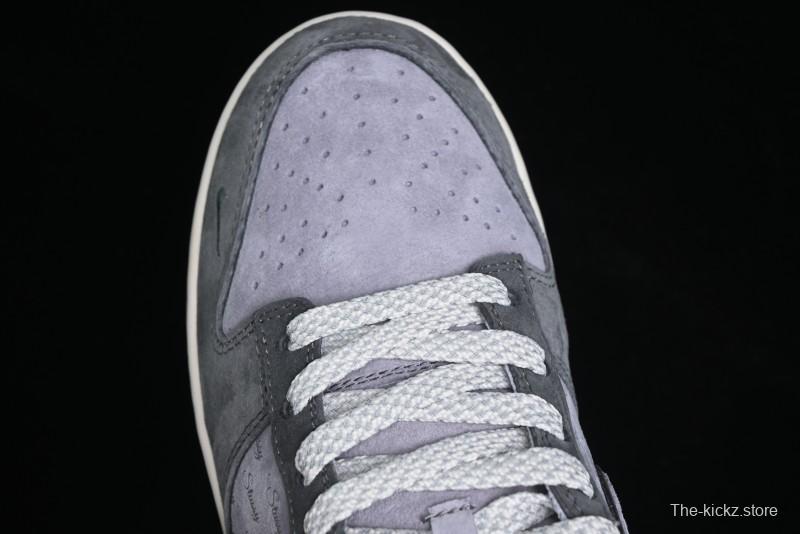 Nike SB Dunk Low Stussy Collaboration - Granite Grey Anniversary Custom Low-Top Casual Skate Shoes - XS1086-008
