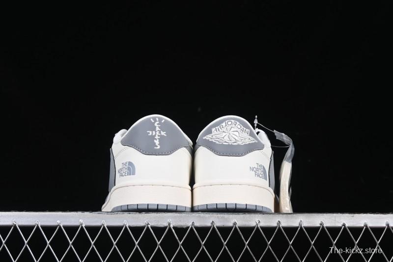 Nike Travis Scott x Fragment Design x Air Jordan 1 Low OG SP AJ1 Retro Sneakers with Unique Collaboration Details - XZ5158-002