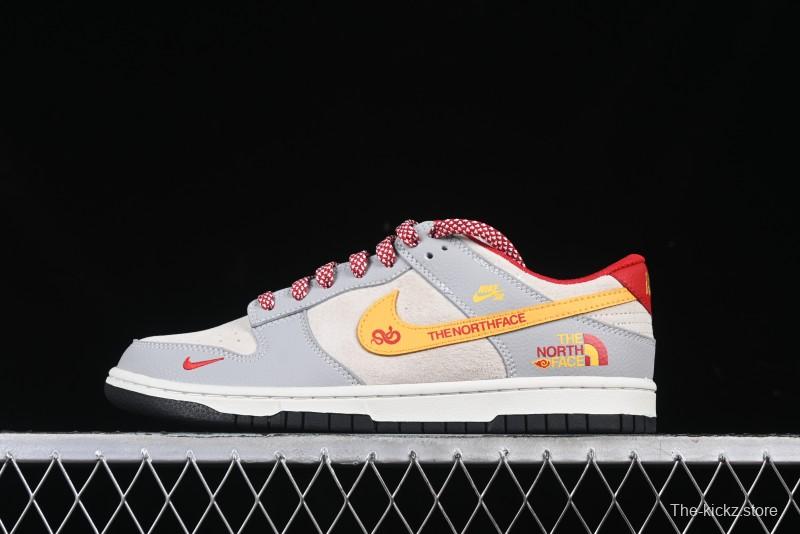 Nike SB Dunk Low The North Face Year of the Snake Collaboration Yellow Swoosh Anniversary Custom Low-Top Casual Skate Shoes - DJ2024-079