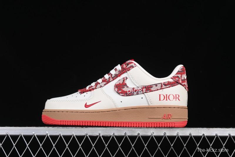 Nike Air Force 1 '07 Low Dior Collaboration Beige Floral Low-Top Casual Sneakers - KK1988-049