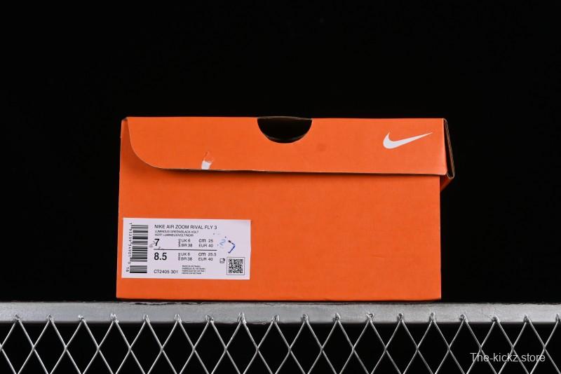 Nike Zoom Rival Fly 3 Lightweight Fabric Comfortable Cushion Non-Slip Low-Top Casual Running Shoes - CT2405-301