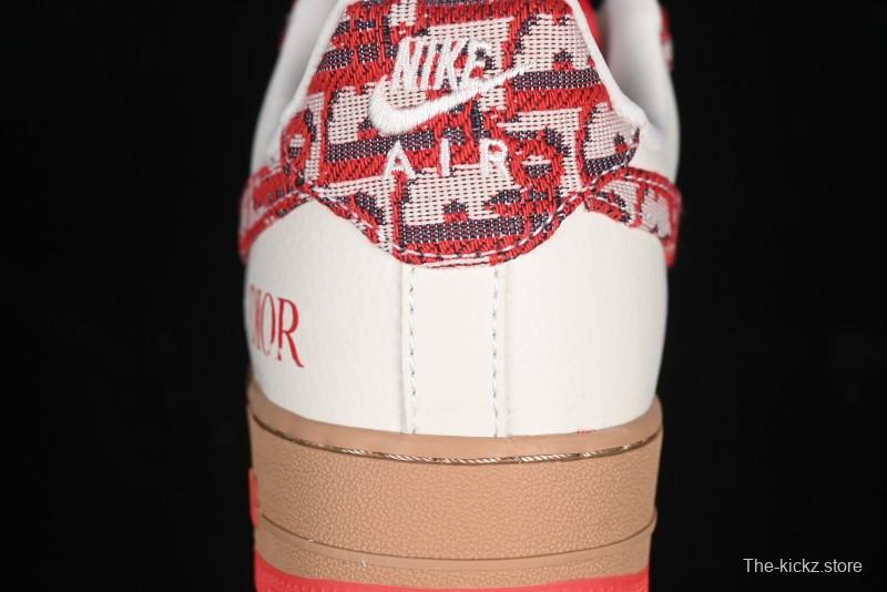 Nike Air Force 1 '07 Low Dior Collaboration Beige Floral Low-Top Casual Sneakers - KK1988-049