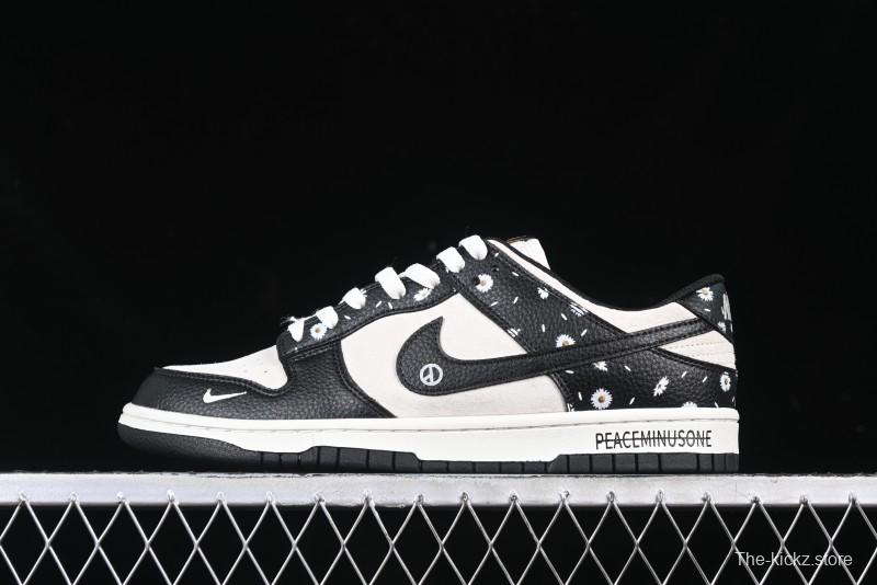 Nike SB Dunk Low Lightning Collaboration Daisy Black Check Anniversary Customized Low-Top Casual Sneakers - DJ2024-069