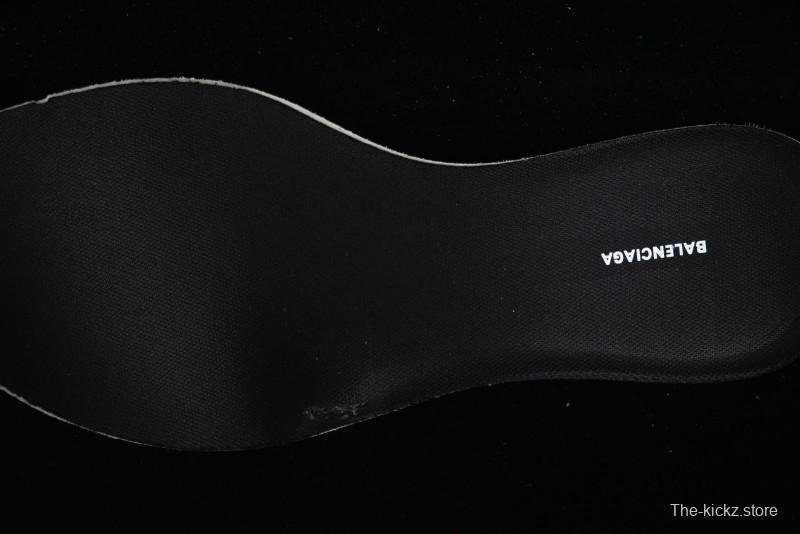 Balenciaga Monday Leather Round Toe Lace-Up Low-Top Lifestyle Sneakers - WDTSC9110