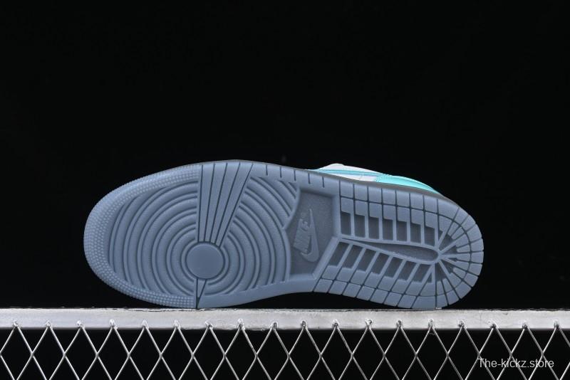 Nike Air Jordan 1 Low AJ1 Patent Leather Grey Green Casual Sneakers - HQ3599-025