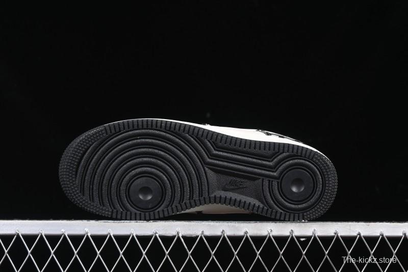 Nike Air Force 1 '07 Low Dior Collaboration Black Pattern Low-Top Casual Sneakers - DF0188-028