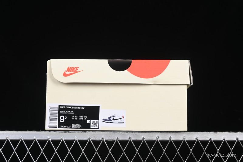 Nike SB Dunk Low Stussy Collaboration Black Blue Suede Anniversary Custom Low-Top Casual Skate Shoes - XS1086-013