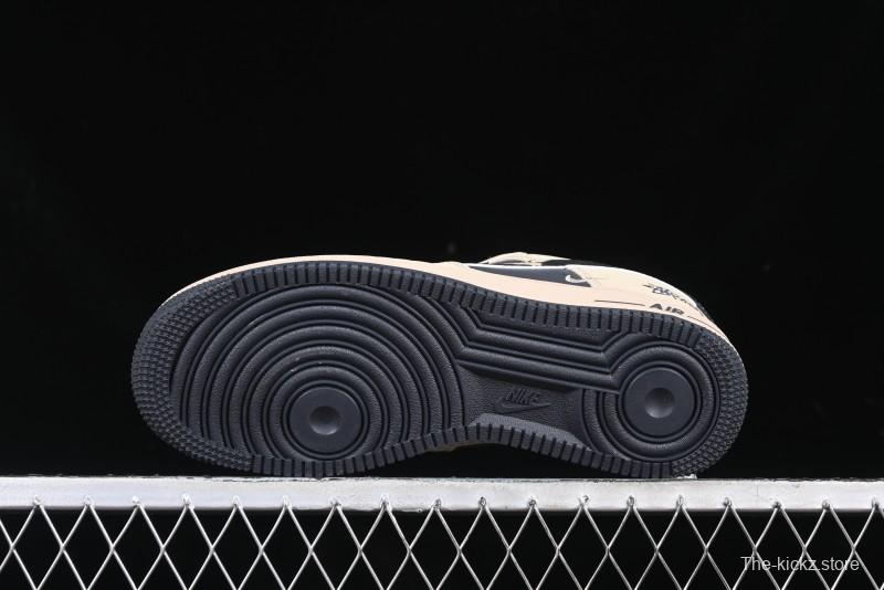 Nike Air Force 1 '07 Low Stussy Collaboration Grey Fog Swoosh Low-Top Casual Sneakers - KK1988-033