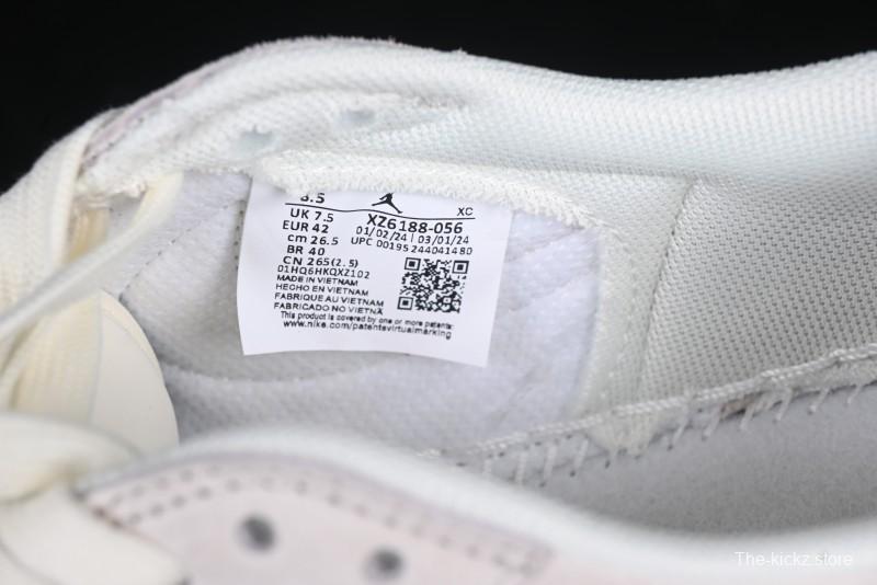 Nike Travis Scott x Fragment Design x Air Jordan 1 Low OG SP AJ1 Retro Sneakers with Reverse Swoosh - XZ6188-056