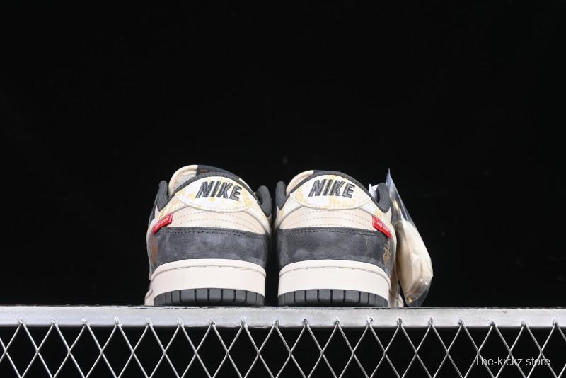 Nike SB Dunk Low Supreme Snake Year Collaboration White Hook Anniversary High-End Custom Low-Top Casual Skate Shoes - DM6868-016