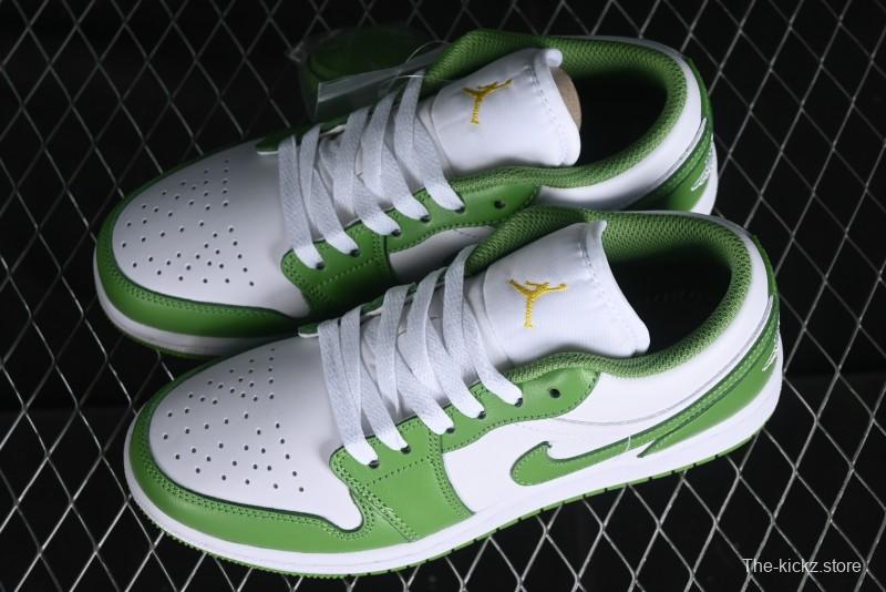 Nike Air Jordan 1 Low AJ1 White Green Low Top Lifestyle Basketball Shoes - HF4823-100