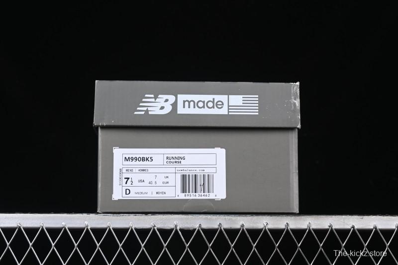 New Balance 990 Series Premium Made in USA Retro Running Shoes - M990BK5