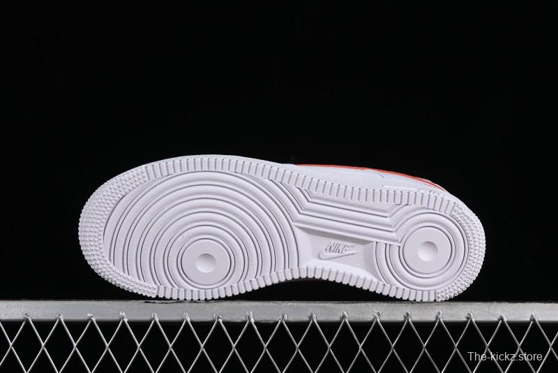 Nike Supreme x Air Force 1 '07 Low White Red Collaboration Casual Sneakers - CU9225-101