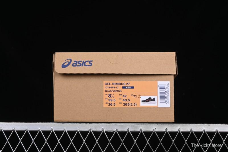 Asics Gel-Nimbus 27 Retro Breathable Casual Shoes Cushioned Men's Durable Running Shoes - 1011B958-101