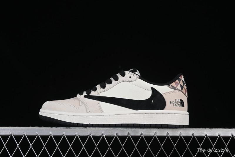 Nike Travis Scott x Fragment Design x Air Jordan 1 Low OG SP AJ1 Low Top Casual Sneakers - DM7866-102