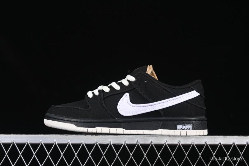 Nike SB Dunk Low Premium Skateboarding Shoes in Black and White - FN5880-001