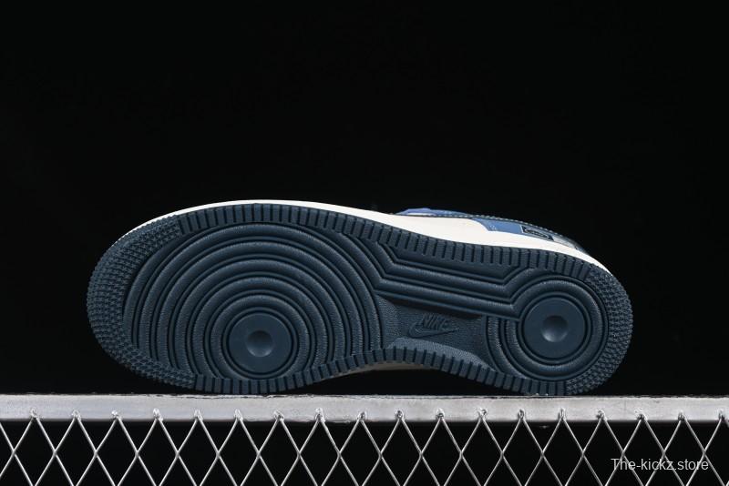 Nike Air Force 1 '07 Low Collaboration White Blue Ghost Face Casual Sneakers with Strap - KK1988-068