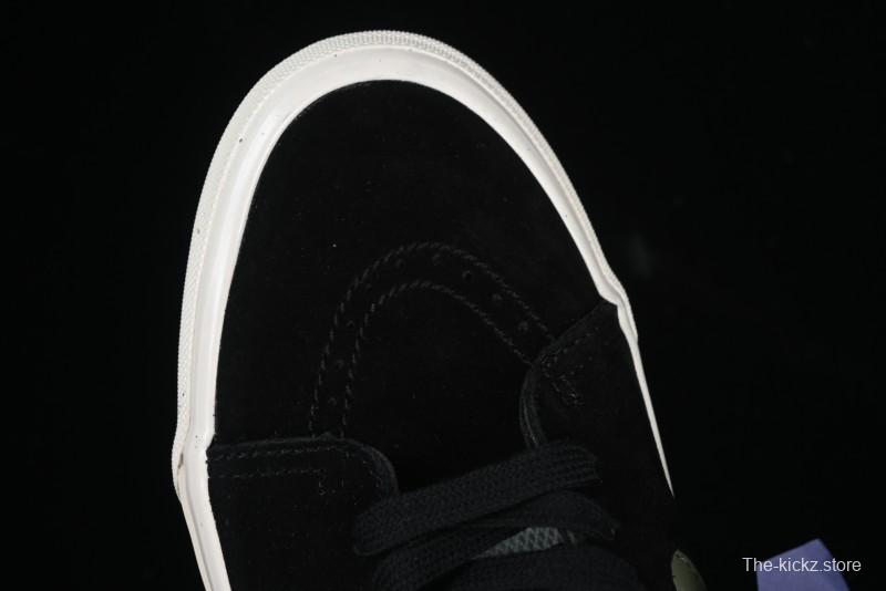 Vans Premium Sk8-Mid Retro Casual Mid-Top Skate Shoes with Checkerboard Design - VN000CQQBLK